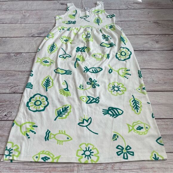 Diane Von Furstenberg Vintage Knit Midi Sleeveless Dress White Green Size Large - Picture 3 of 9